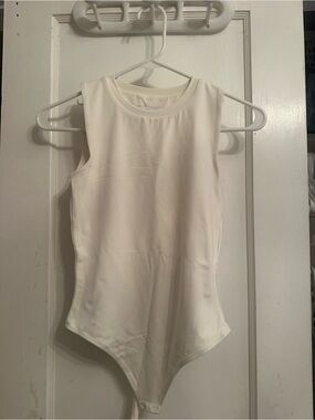 House of Harlow Sleeveless White Bodysuit Top